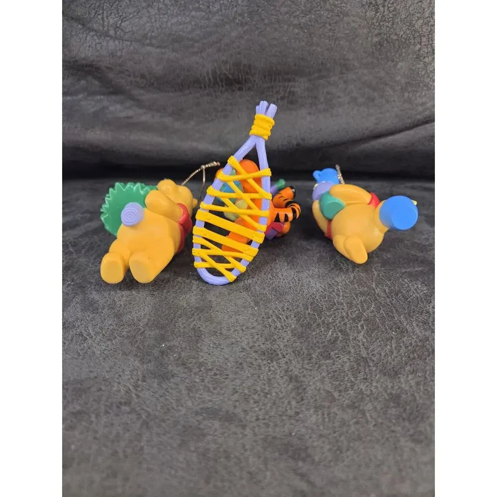 Vintage Disney Winnie the Pooh Tigger Grolier Christmas Ornaments Set of 3 PVC